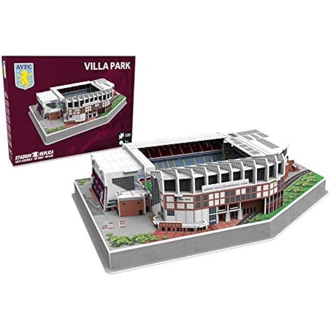 PRO LION 3D JIGSAW PUZZLE OF VILLA PARK STADIUM - 116 PIECES | HOME OF ASTON VILLA FOOTBALL CLUB | PREMIER LEAGUE FC FOOTBALL GIFTS FOR BOYS, MEN & KIDS AGED 8 & UP | GAMES FOR CREATIVE FANS - Image 1